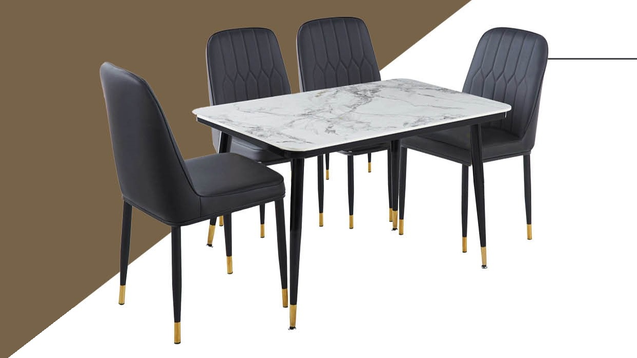 Scorpio Dining Table with Lina Chairs